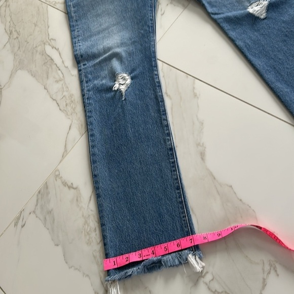 LEVIS 501 jeans Levi’s jeans distressed frayed hem size 28 x 30 blue - Picture 12 of 12